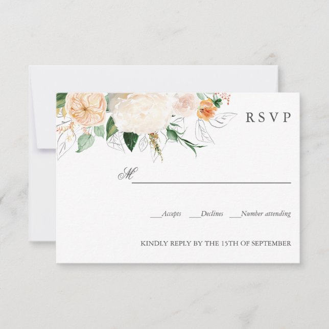 Verão passado, Orange Botaning WEDDING RSVP (Frente)