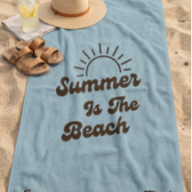 Verão Retro é a Toalha de Praia Personalizada