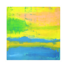VERÃO, SOL E MAR - Arte Abstrato azul-rosa