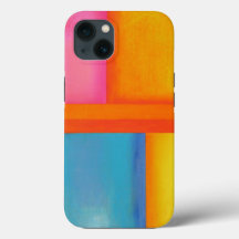 VERÃO, SOL E MAR - Arte Abstrato azul-rosa