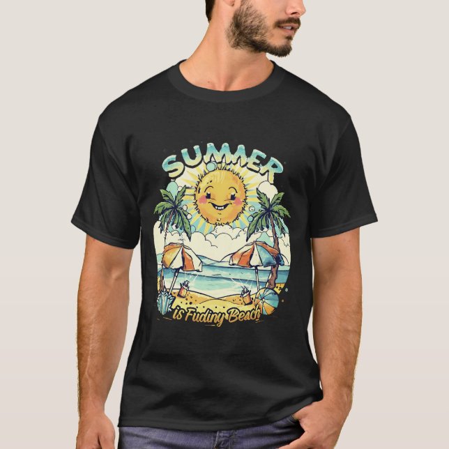 verão ver camiseta de praia design modelo (Frente)