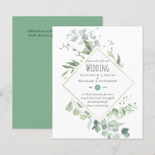 Verdade Eucalyptus Casamento Convite para apresent