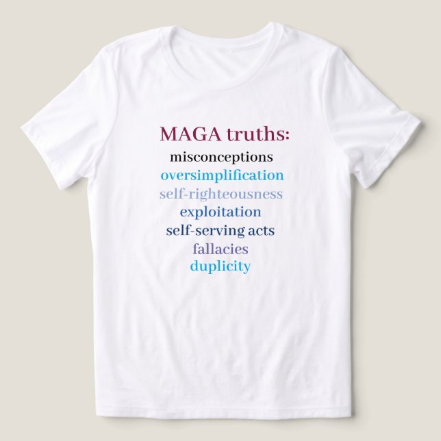 verdades MAGA anti-MAGA mensagem (Design frontal)
