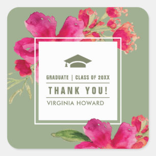 Verde Adesivos para graduação da Fuchsia