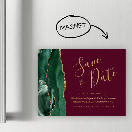 Verde Agate Burgundy Magnética Salvar Data