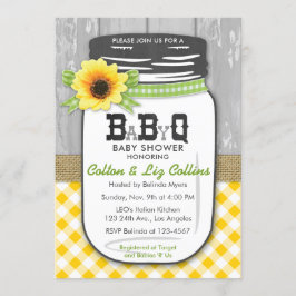 Verde amarelo do convite do chá de fraldas do