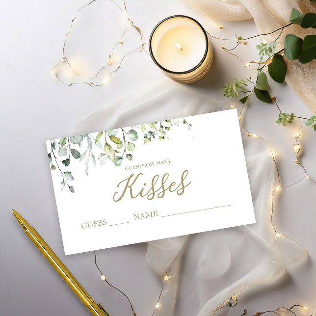 Verde Bonito Adivinha Quantos Cartões De Beijo (Criador carregado)