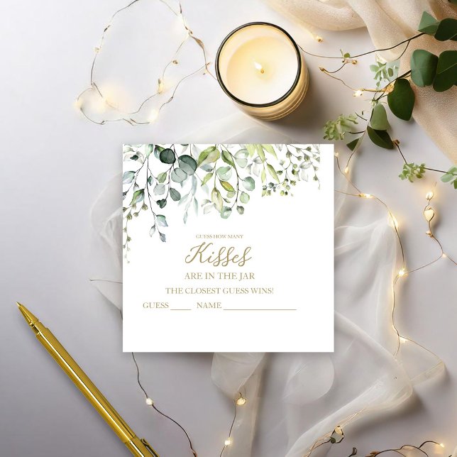 Verde Bonito Adivinha Quantos Cartões De Beijo (Criador carregado)