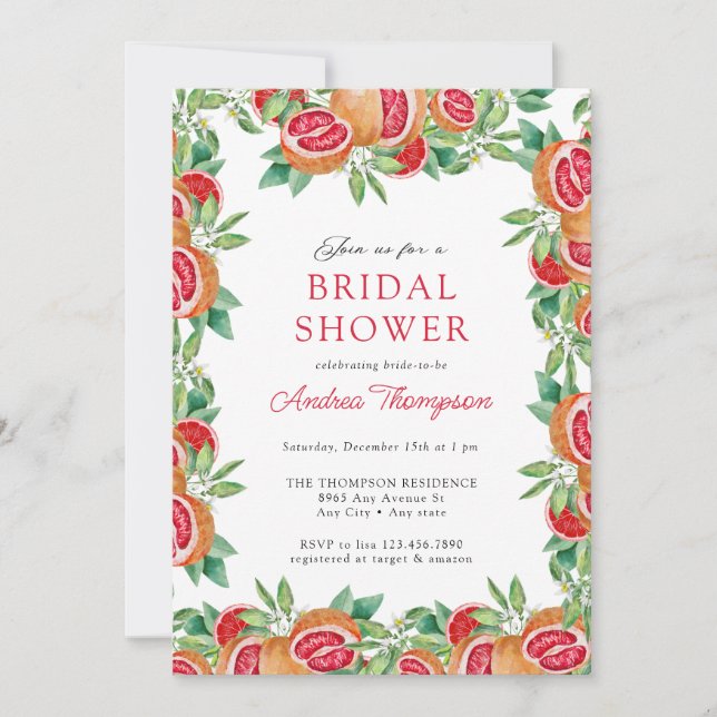 Verde Citrus | CONVITES DE CHÁ DE PANELA (Frente)