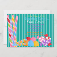 Verde Colorido Muitos Doces 16 Convite