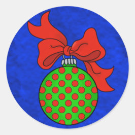 Verde com adesivos Vermelhos de Ornamento de Ponto