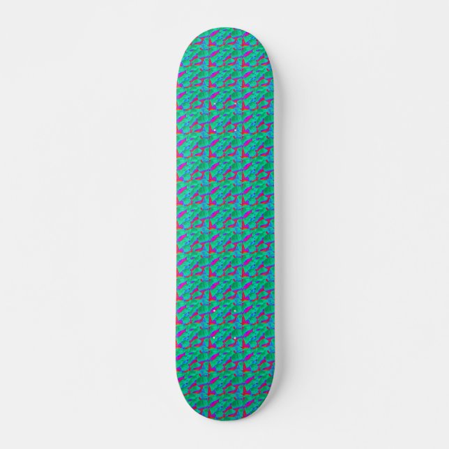 verde com skate vermelho (Frente)
