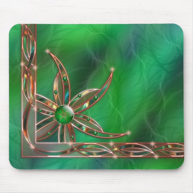 Verde como a grama Mousepad (Frente)