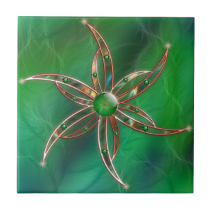 Verde como o azulejo decorativo da grama