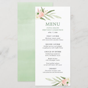 Verde cor-de-rosa, verde-dourado deixa um menu ele