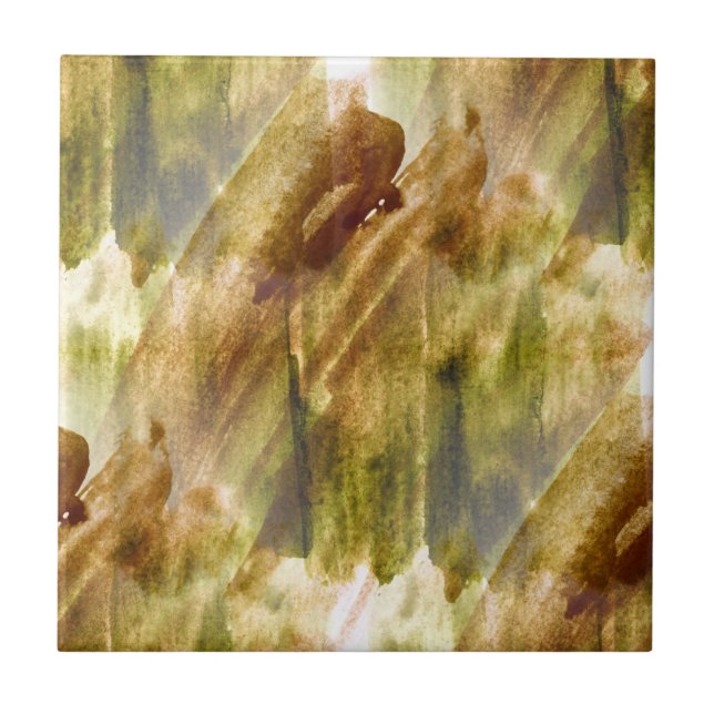 verde da arte, fundo marrom da pintura da mão sem (Frente)