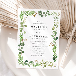 Verde-d'água| Convite Para Casamento