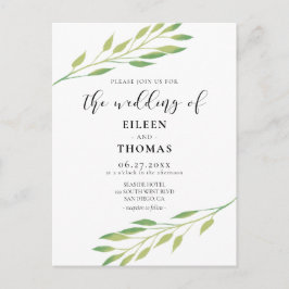Verde-d'água deixa convite para casamento