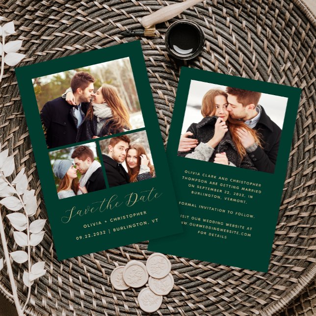 Verde de Colagem de Fotos do Orçamento 4 - Salvar  (Criador carregado)