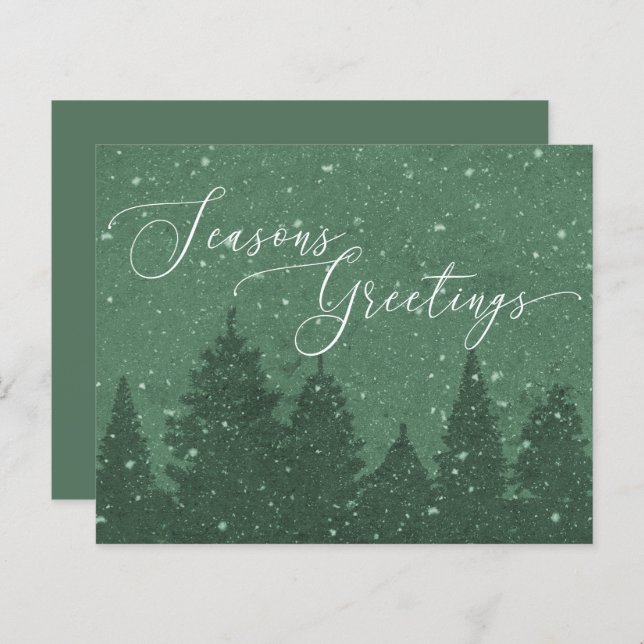 Verde de Feriado Empresarial Elegante de Orçamento (Frente/Verso)