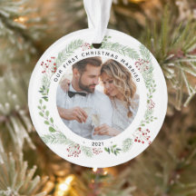 Verde de inverno 1rua ornamento casado de Natal