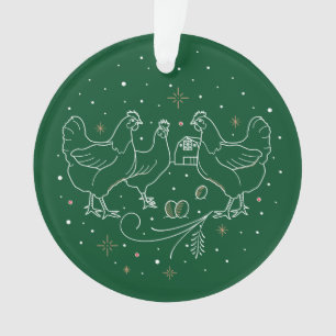 Verde do Ornamento Acrílico do Terceiro Dia de Na