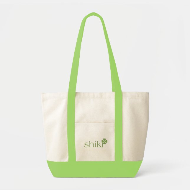 VERDE do Saco-SHIKI LOGO-SPRING do bolsa (Frente)