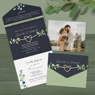 Verde Dourado Marinho Casamento