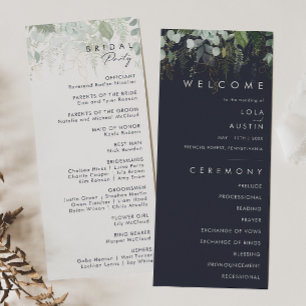 Verde e Folha Dourada Programa de Casamento de M