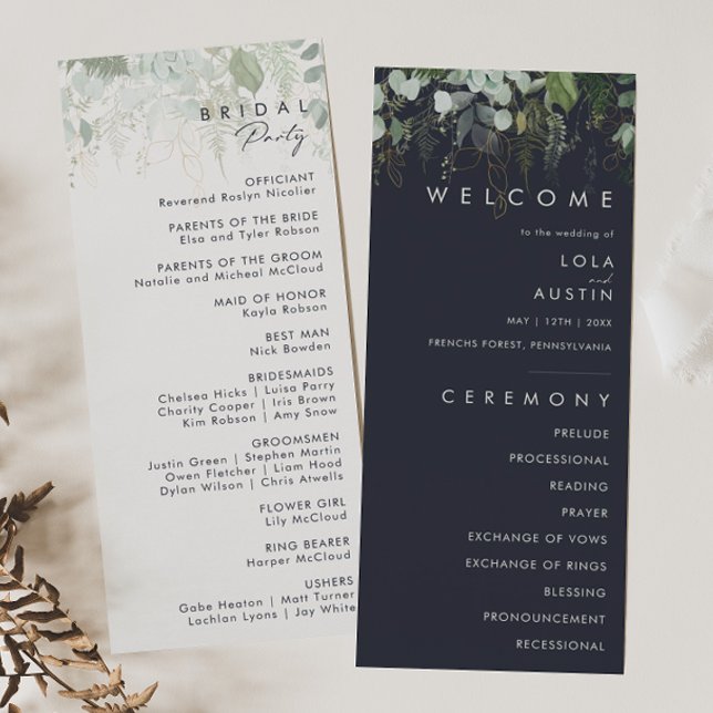 Verde e Folha Dourada | Programa de Casamento de M (Criador carregado)