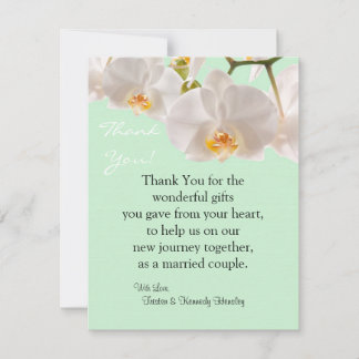 Verde e Orquídea de Cartões de agradecimentos PLAN
