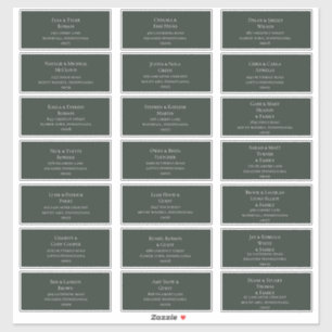 Verde Escuro   Etiquetas de Endereço Convidado par