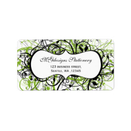 verde, etiqueta de endereço de retorno