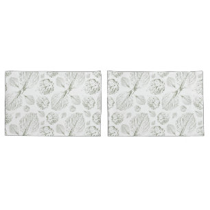 Verde Folhas texturizadas simples padrão moderno