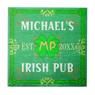 Verde irlandês do bar do bar Home customizável