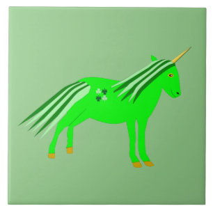 Verde irlandês giro e Dourado Unicórnio