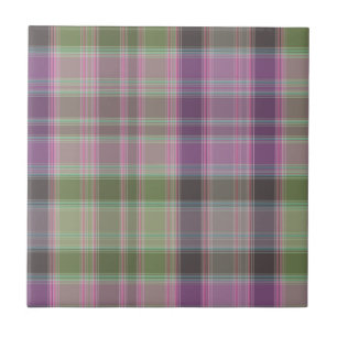 Verde, lilac clássico tartan