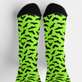 Verde limão Bat Patterno Halloween