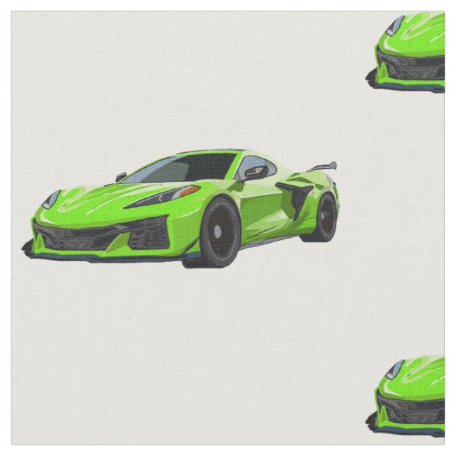Verde limão C8 Corvette - Tecido de desenho desenh (Detalhe)
