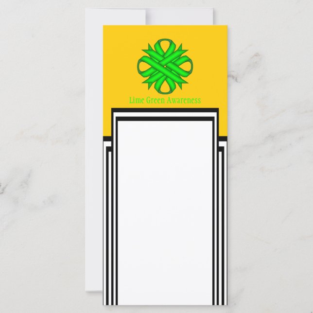 Verde limão Clover Ribbon por Kenneth Yoncich (Frente)