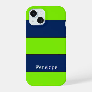 Verde limão de Nome Personalizado - Faixa Azul Esc