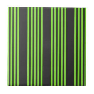 Verde limão e carvão de cinco faixas