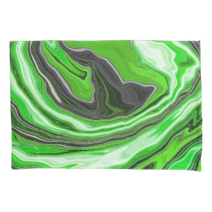 Verde limão e mármore preto como espirros Arte Flu