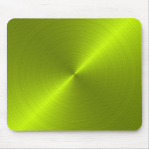 Verde limão Mousepad de vista metálico