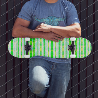 Verde limão Stripe skate