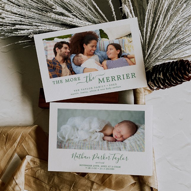 Verde Mínimo Mais O Anúncio De Nascimento Mais Mer (Criador carregado)