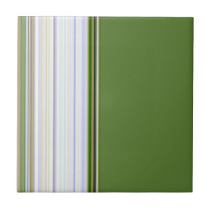 Verde moderno com Azulejo de faixa branca