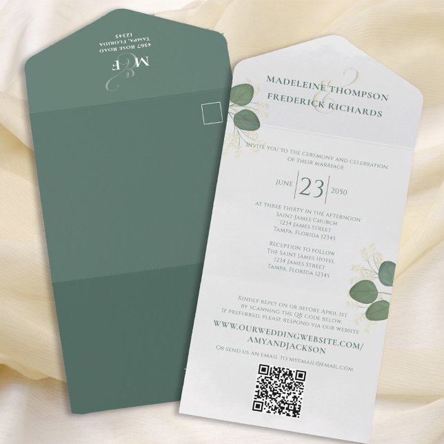 Verde Moderno Simples e Minimalista | RSVP de Códi (Criador carregado)