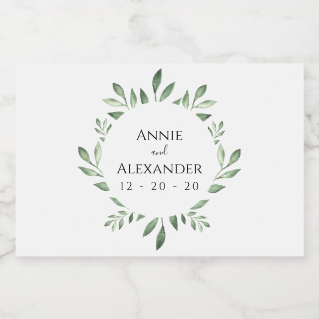 Verde-oliva Cores de Água Botânica (Rótulo Único)