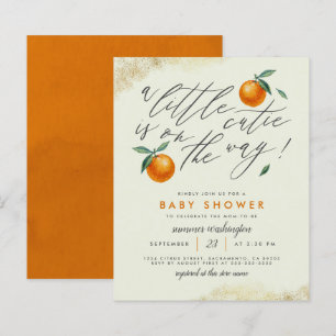 Verde Orçamental Um Pequeno Chá de fraldas Laranja